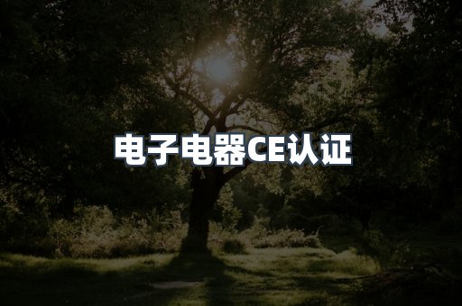 电子电器CE认证